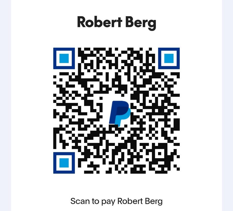 PayPal QR code for Robert Berg